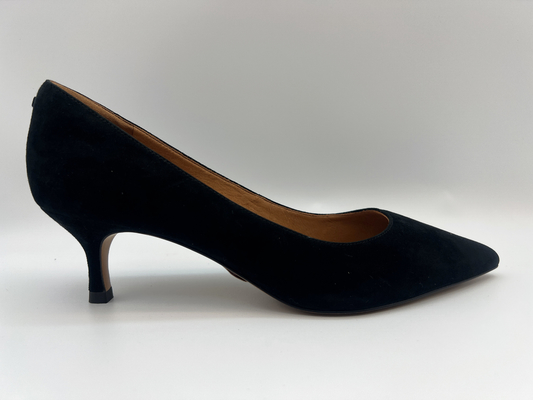 Geschlossenes Toe Low Heel Dress Shoes-Schwarz-weiches Velourleder der schwarzen bequemen Frauen