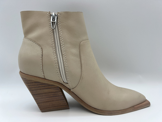 Halbstiefel weicher zweifarbige Nappaleder Frauen Kleidermit Metallreißverschluß, ABSkeil mit TPR-outsole