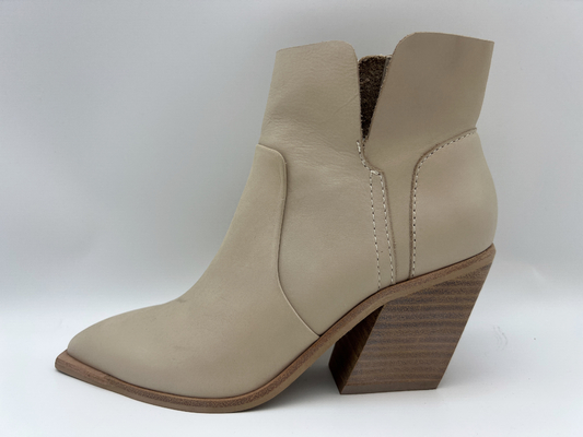 Halbstiefel weicher zweifarbige Nappaleder Frauen Kleidermit Metallreißverschluß, ABSkeil mit TPR-outsole