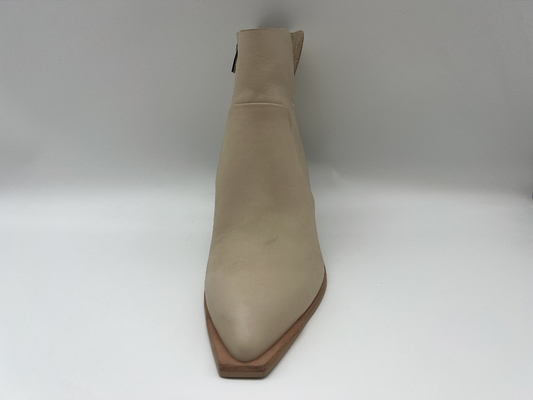 Halbstiefel weicher zweifarbige Nappaleder Frauen Kleidermit Metallreißverschluß, ABSkeil mit TPR-outsole