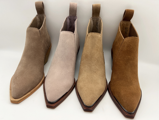 Halbstiefel brauner weicher Kuhvelourleder Frauen Kleider, ABSferse mit rutschfestem outsole TPR