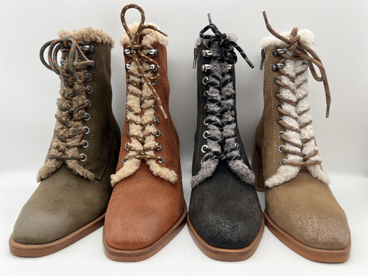 Spitze-obenwinter-Kleiderstiefel der Frauen wasserdichte rutschfeste, weiches Kuhvelourleder mit Plüschfutter der hohen Qualität