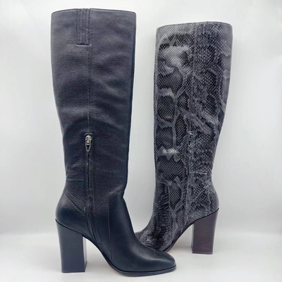 Die Runde Toe Ankle Boots High Heel der Luxusfrauen mit dem weichen Stickerei-Nähen