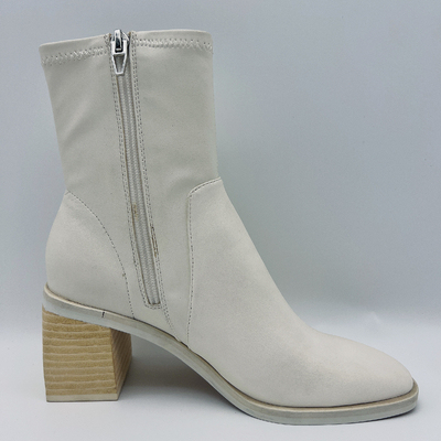 Weiche nähende Damen ringsum Toe Leather Ankle Boots White bequem