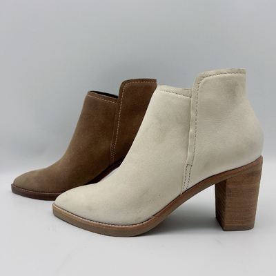 Entbeinen lederne Stiefel der kundenspezifischen Frauen Kleiderweiches Nappaleder-/Kuh-Velourleder-Oberleder