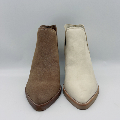 Entbeinen lederne Stiefel der kundenspezifischen Frauen Kleiderweiches Nappaleder-/Kuh-Velourleder-Oberleder