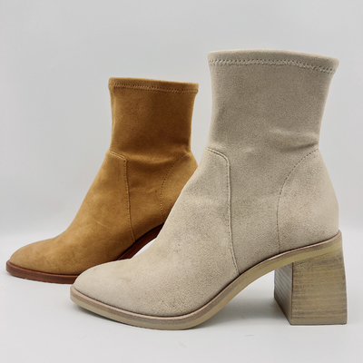 Stiefel der bequemen Frauen Kleider/Büro Tan Suede Ankle Boots Womens