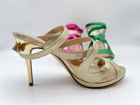 3 Zoll-Damen-weiche lederne Sandale-offene Toe Elastic Stiletto High Heel-Sandalen