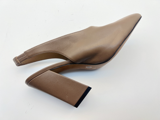 Stilvolle Sandalen hoher Absätze lt-Tan Ladys Soft Leather Sandals 5cm 10 Zoll