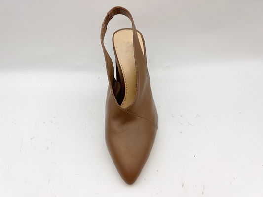 Stilvolle Sandalen hoher Absätze lt-Tan Ladys Soft Leather Sandals 5cm 10 Zoll