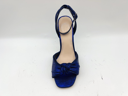 Gesponnene obere Damen überziehen weich Sandale-elegantes purpurrotes Stilett offenen Toe Heel Sandals mit Leder