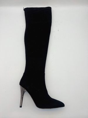 Toe Ankle Boots With Soft-Ausdehnungs-Gewebe-Oberleder SGS-Frauen schwarzes spitzes