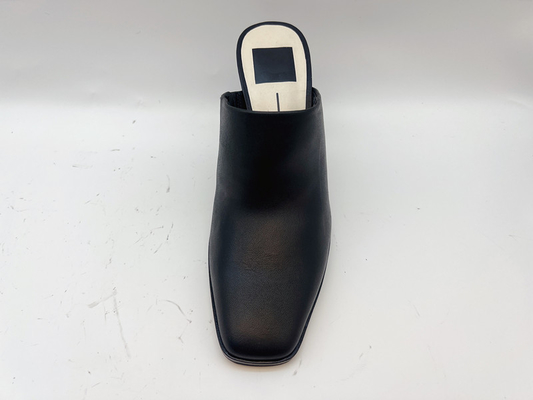 Einteiliges oberes Schuh-weiches Nappaleder-schwarzes Quadrat Toe Pump Shoes