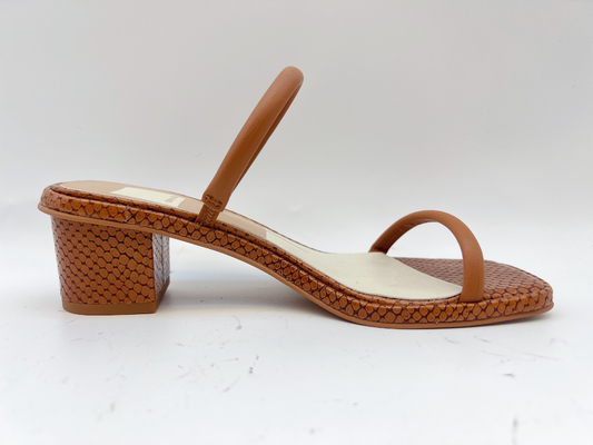Brown-Damen öffnen Toe Slippers Comfortable 2cm die ein Bügel-Pantoffel mit Croco-Druck