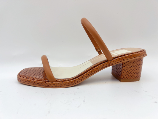 Brown-Damen öffnen Toe Slippers Comfortable 2cm die ein Bügel-Pantoffel mit Croco-Druck