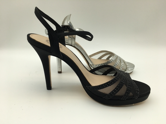 Hohen Absatzes der Stilett-Damen-silberne Sandalen des weichen ledernen Sandale-offenen Zehen-5cm