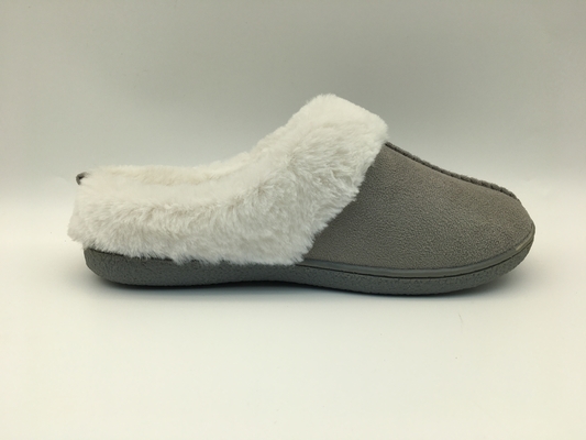 Winter-warme Vlies-Pantoffel bequeme zwei Tone Leather Shoes Microsuede Upper