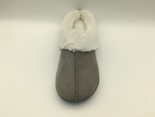 Winter-warme Vlies-Pantoffel bequeme zwei Tone Leather Shoes Microsuede Upper