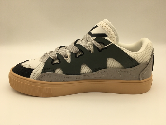 Grey Womens Genuine Leather Shoes ODM-Soem-Damen-flacher Beleg auf Schuhen