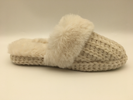 Der Winter-warme Pantoffel-weiche flache Pantoffel der orange Frauen mit umsponnenem oberem/Vlies-Futter