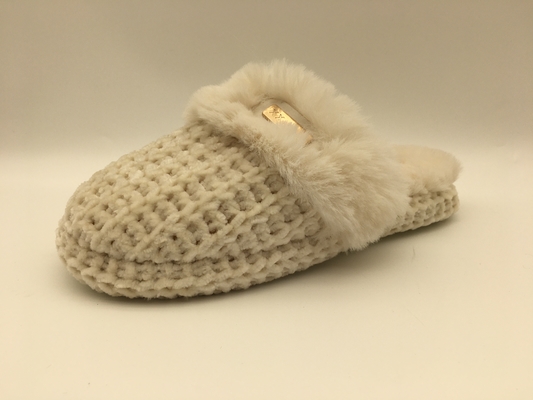 Der Winter-warme Pantoffel-weiche flache Pantoffel der orange Frauen mit umsponnenem oberem/Vlies-Futter