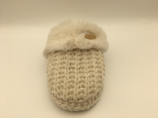 Der Winter-warme Pantoffel-weiche flache Pantoffel der orange Frauen mit umsponnenem oberem/Vlies-Futter