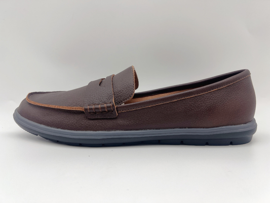 Bequemer Beleg-beständige Arbeits-Schuhe weich zwei Tone Leather Ladys Flat Leather-Müßiggänger
