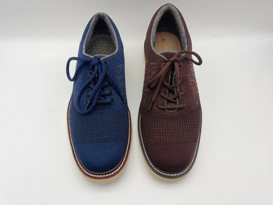 Weiche zwei Tone Leather Lace Up Work beschuht das Brown der Frauen mit einer Einheit Gummi-Outsole
