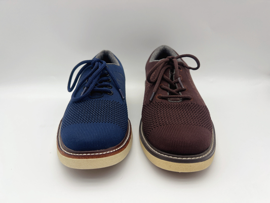 Weiche zwei Tone Leather Lace Up Work beschuht das Brown der Frauen mit einer Einheit Gummi-Outsole
