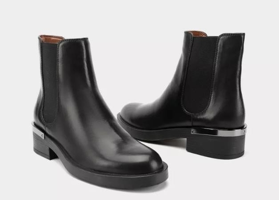 Kundengebundener lederner Kurzstiefel Brown Logo And Sizes Breathable Womens und Schwarzes