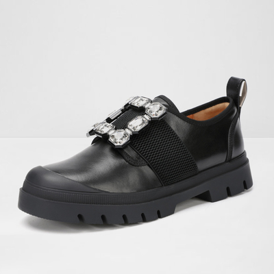 Schwarze Wohnung für Frauen neue Stile Bürodame Schuh, lässiger Mary Jane flacher Schuh
