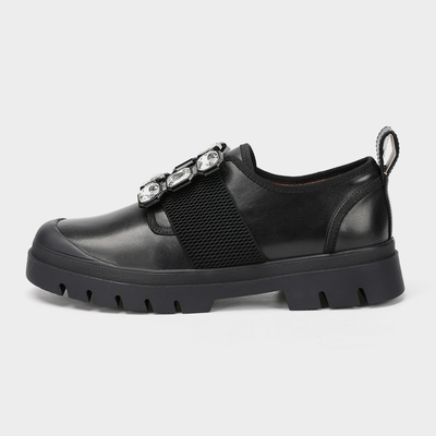 Schwarze Wohnung für Frauen neue Stile Bürodame Schuh, lässiger Mary Jane flacher Schuh