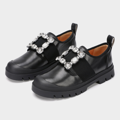 Schwarze Wohnung für Frauen neue Stile Bürodame Schuh, lässiger Mary Jane flacher Schuh