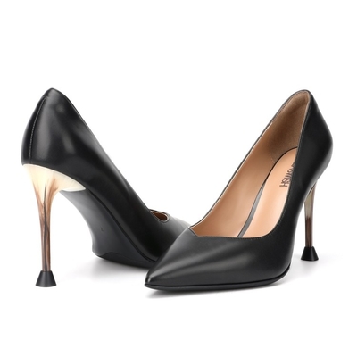 Weiße das Lackleder-Abendschuhe der Frauen 3,9 Zoll-bequeme hohe Absätze
