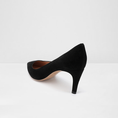 Dünne Fersen zeigten Toe Leather Shoes, den Beleg 3 Zoll-schwarzer Frauen auf Abendschuhen