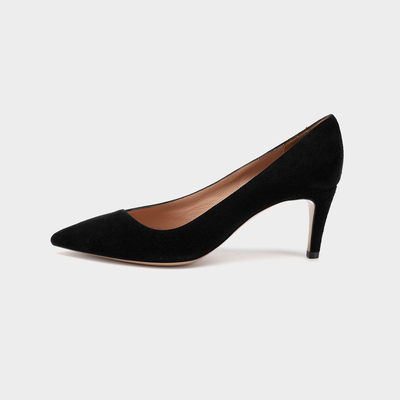 Dünne Fersen zeigten Toe Leather Shoes, den Beleg 3 Zoll-schwarzer Frauen auf Abendschuhen