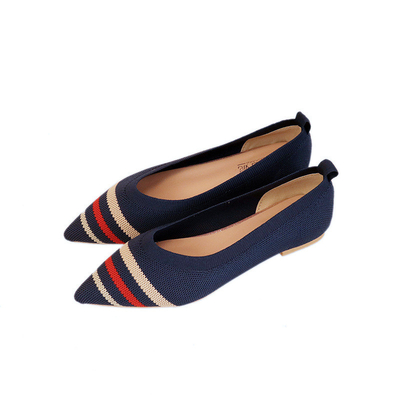3d strickte die flachen moderne Lederschuh-moderne die Art der Vamp-Frauen