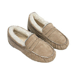 Warme Runden-Toe Velvet Cotton Plush One-Schritt-Schuhe des flachen Absatzes für Pendler