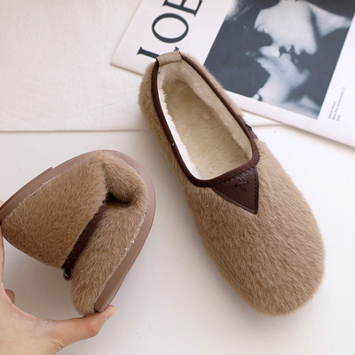Schwangere Frauen-Baumwollweichbesohlte Schuhe flachbodig plus Samt warmes Peasy