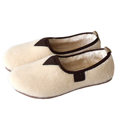 Schwangere Frauen-Baumwollweichbesohlte Schuhe flachbodig plus Samt warmes Peasy
