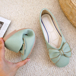 Weichbesohlte gestrickte zufällige gehende Schuhe, leichte bequeme flache Sandalen