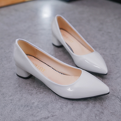 Pumpen-Geschäftslokal der Frühlings-einzelner Schuh-spitzes Damen-hohen Absätze 4cm ledernes oberes