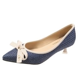 Spitze Hauptstöckelschuh-Patchwork-Farbe damen-Shallow Mouth Business elegante