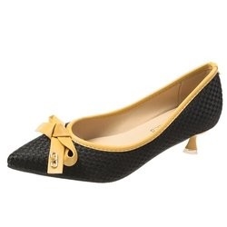 Spitze Hauptstöckelschuh-Patchwork-Farbe damen-Shallow Mouth Business elegante