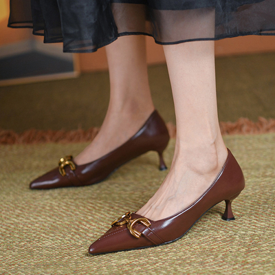 Flacher Mund Geschäftslokal-Damen-zufällige Mode-spitzer Toe Non Slip High Heelss