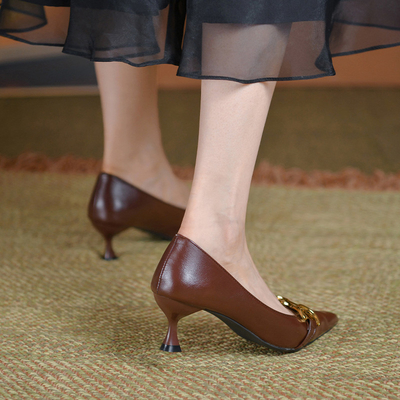 Flacher Mund Geschäftslokal-Damen-zufällige Mode-spitzer Toe Non Slip High Heelss