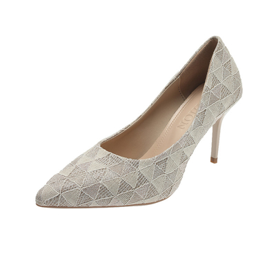 Schuh-flaches Mund-Stilett Spitze-Druck-Sommer-heller Single Ladys-hohen Absatzes