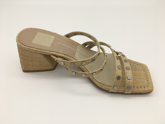 #6 - #11 Sommer Chunky Heel Sandals/Tan Ladys Peep Toe Sandals