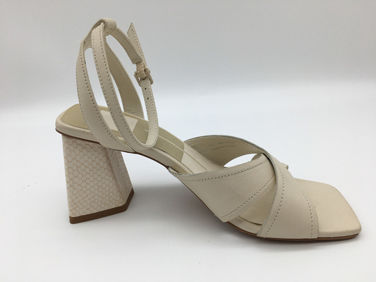Ledernes auf den Fersen gefolgtes die Sandale-Rosa weicher Nappaleder PU-Frauen/beige/Orange