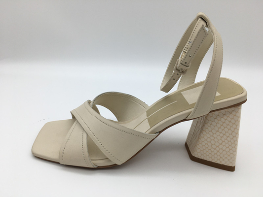 Ledernes auf den Fersen gefolgtes die Sandale-Rosa weicher Nappaleder PU-Frauen/beige/Orange